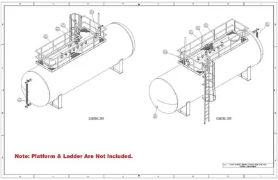 Tank, 13,400 Gallon, 304L Stainless Steel, Horizontal, Pressure/Vacuum, ASME, 2018, #5991712