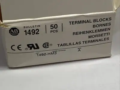 USED ALLEN-BRADLEY SER. A FINGER-SAFE TERMINAL BLOCK WHITE