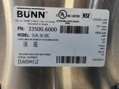 USED BUNN 33500.600