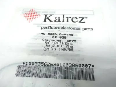 New | in-Stock KALREZ COMPOUND 4079 K#038 66.40MM X 1.78MM Seals & Gaskets | Maverick Industrial Sales #1110344
