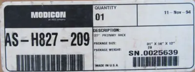 NEW MODICON AS-H827-209 PLC RACK 11 SLOT ASH827209