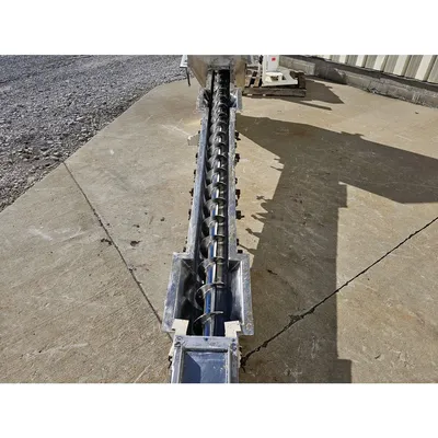 Used Sanitary Food Grade Stainless Steel Screw Conveyor Auger Feeder 131" long