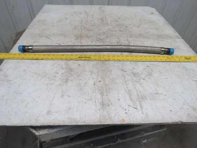 Gooding Rubber 34" Stainless Steel Braided Hydraulic Hose W/33mm Male Ends