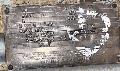 75 hp 1775 rpm 460 v US Electrical AC Motor