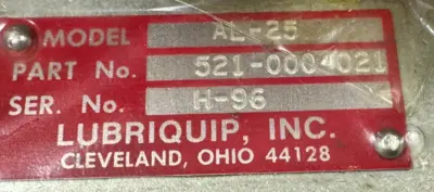 NEW GRACO LUBRIQUIP 521-000-021 PNEUMATIC PUMP AL-25