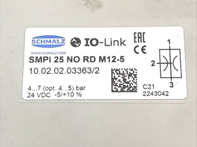Used Schmalz IO-Link Compact Vacuum Ejector 24VDC Vacuum Pumps Michigan US | Maverick Industrial Sales #1390826