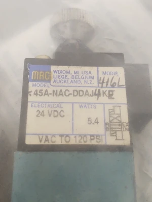 NEW Mac Valves 45A-NAC-DDAJ-4KE