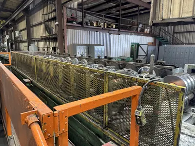 15 STAND  X 3" ARBOR  X 50" PEARSON LOC SEAM ROLL FORMING PANEL MILL. STOCK # 0663325