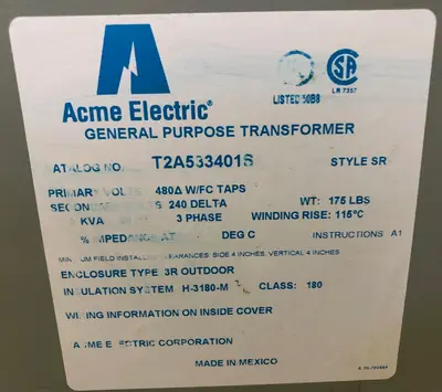 USED ACME T2A533401S