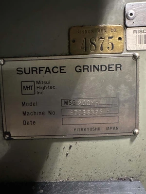 1987 MITSUI MSG-200MH Reciprocating Surface Grinders | Global Machine Brokers, LLC (11)