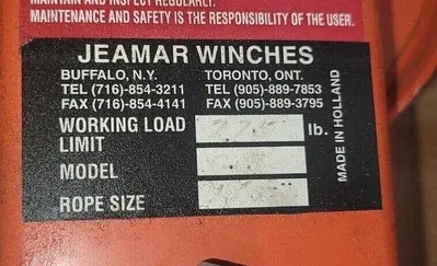 USED JEAMAR WINCHES GS275