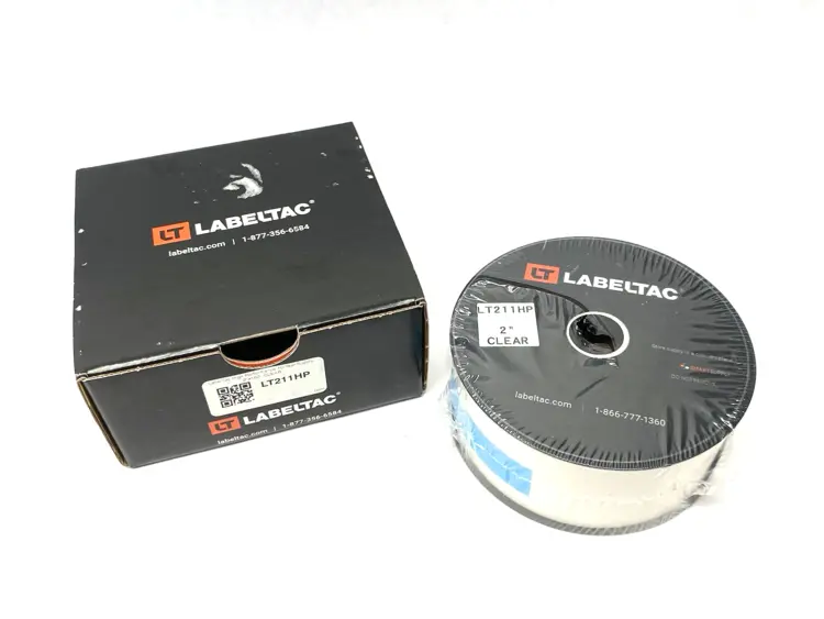 New | in-Stock LABELTAC PRO MODEL HIGH PERF. 10 YEAR VINYL LABEL 2" X 150' ROLL, CLEAR Label Printers | Maverick Industrial Sales #1099038