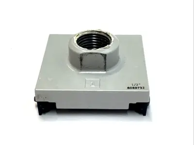 USED FESTO THREADED CONNECTION PLATE / SHUT-OFF MODULE 8089732