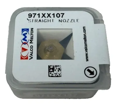 LOT OF 8 NEW VALCO MELTON 971XX107 STRAIGHT NOZZLES 0.50MM x 1.25MM
