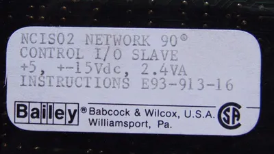 Bailey Controls NCIS02 Network 90 Control I/O Slave Module Used
