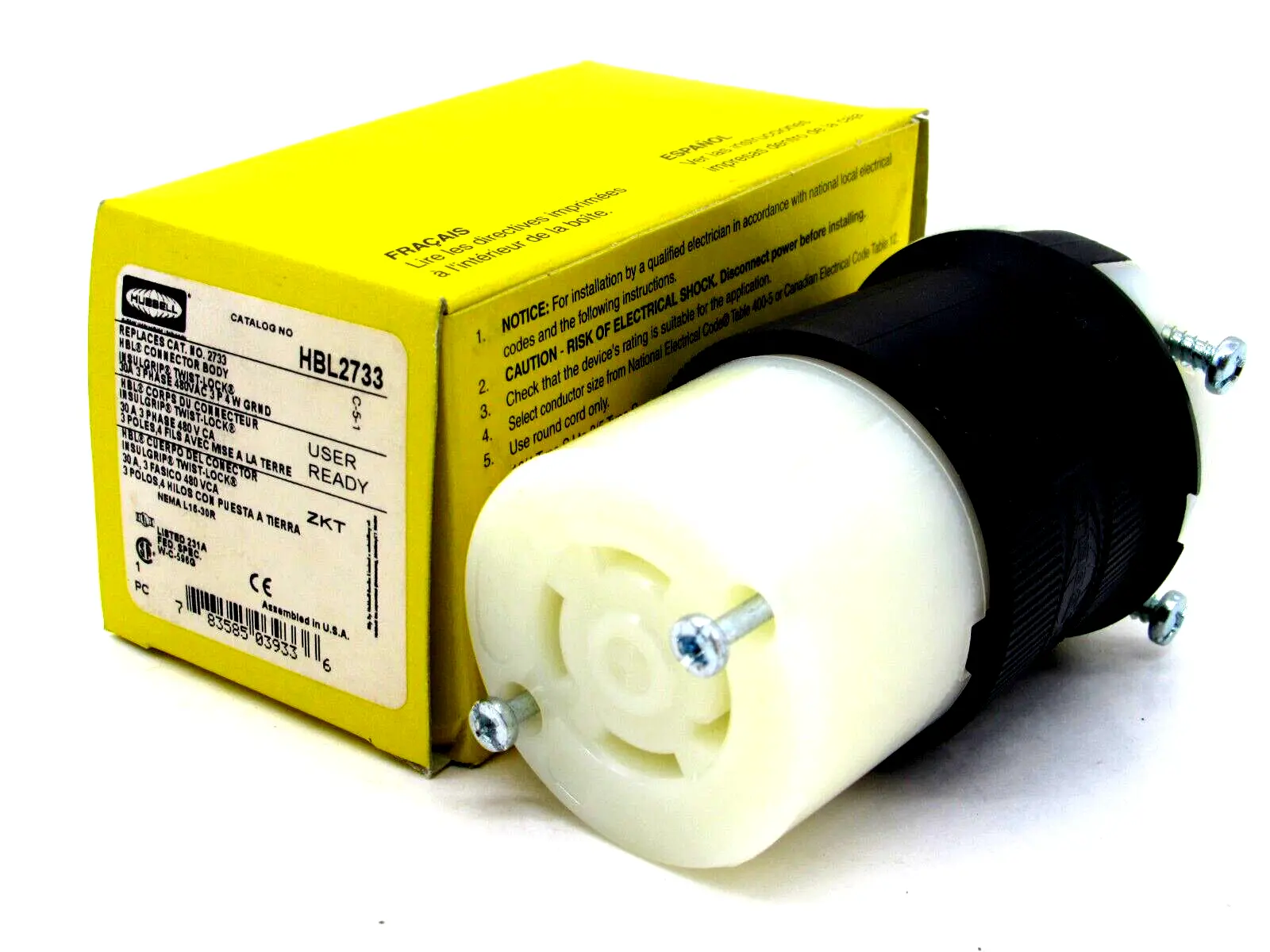NEW HUBBELL HBL2733 RECEPTACLE