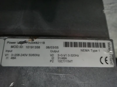 Eaton Cutler Hammer 10-15 hp VFD, SVX010A1-2A1B1