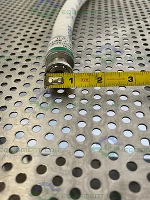 USED SAINT GOBAIN STHT-W-0500 48" SILICONE HOSE W/ 1/2" SANITARY TO THREADED FITTING
