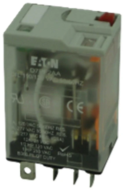 Eaton D7PF2AA Plug-In Relay, 120V Coil, DPDT [New]