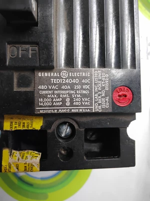 USED GENERAL  ELECTRIC TED124040