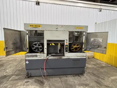 14" x 14" HYDMECH MODEL #H-14A AUTOMATIC HORIZONTAL BAND SAW WITH NESTING: STOCK #23623