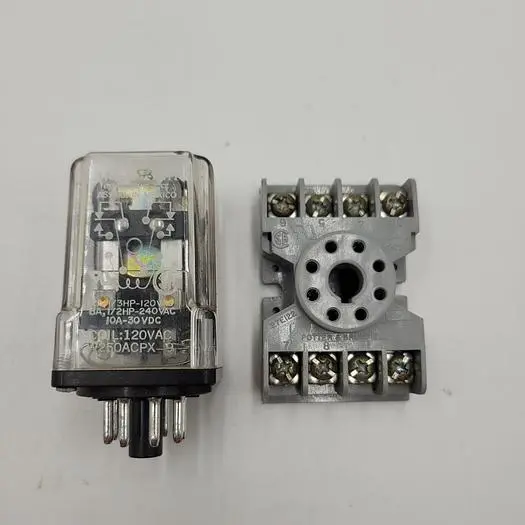 Used MAGNECRAFT MAGNECRAFT W250ACPX-9 RELAY COIL 120VAC 50/60HZ WITH TYCO 27E122 RELAY SOCKET, MOUNTING BASE Relays & Switches | ND Industrial Surplus #1221576