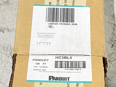 New | in-Stock Panduit Hinged Wiring Duct Cover Black 6ft Lengths PKG OF 120FT Misc Electrical & Power Parts Michigan US | Maverick Industrial Sales #1414260