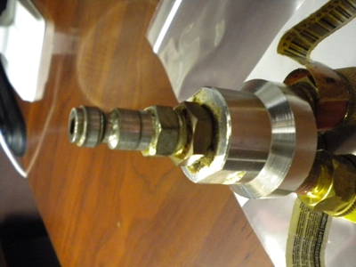 3 Way Y Hose Brass Coupler with 2 (1/4"IM) and 1 (1/4"T)