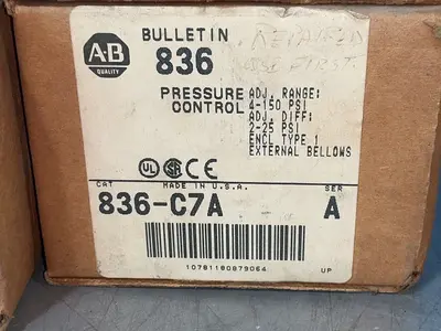Used ALLENBRADLEY 836C4A / 836C7A Pressure Switches Ohio US | HGR 24 #1488465