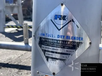 Used PATTERSON-KELLEY TWIN SHELL BLENDER Chemical & Process Equipment California US | Star Industries #1250137