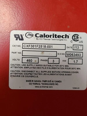 USED Caloritech Immersion Heater