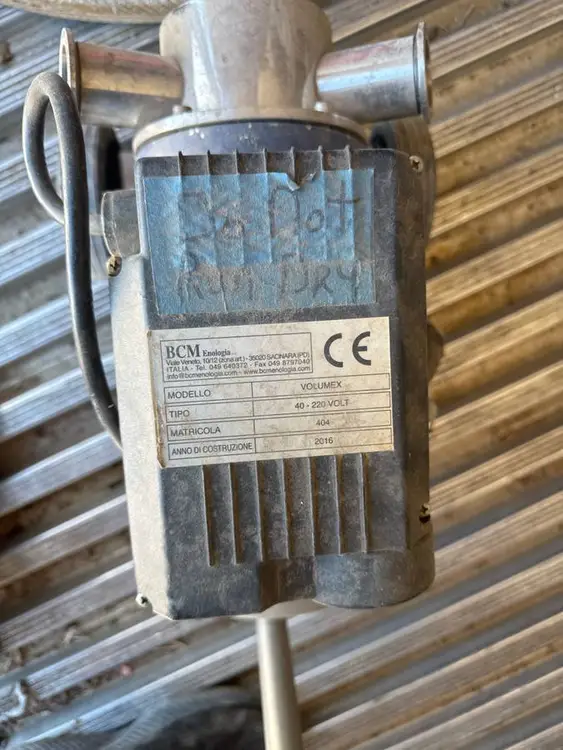 Used 2016 BCM Enologia Volumex Stainless Steel Pump- 2016 Model Pumps Oregon US | Og Inc #718348