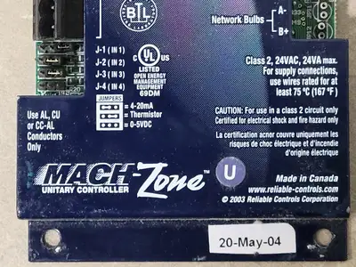 NEW RELIABLE CONTROLS MZ4T081201T