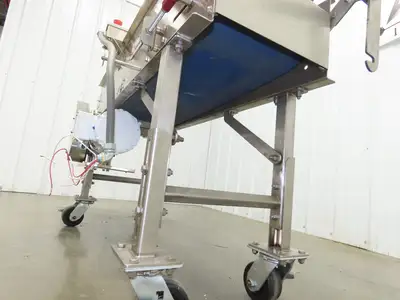 Best Industrial 12"x 57" Stainless Washdown Portable Belt Conveyor 480V 3PH