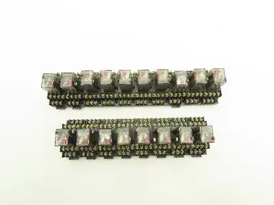 Fuji Electric HH54P-L Relay w/Socket Base 110V Coil Lot of 18