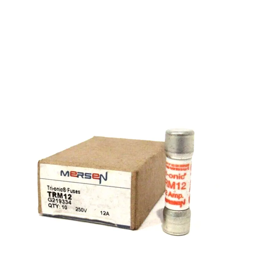 BOX OF 10 NEW MERSEM FERRAZ SHAWMUT TRM12 FUSES