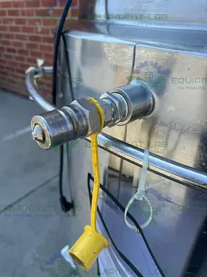 USED PRECISION STAINLESS 500 LITER STAINLESS STEEL JACKETED REACTOR  W/ 0.5 HP MIXER