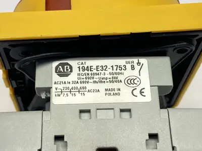 194E-E32-1753 | Allen Bradley  Ser B Disconnect Switch 32A 690V - Used