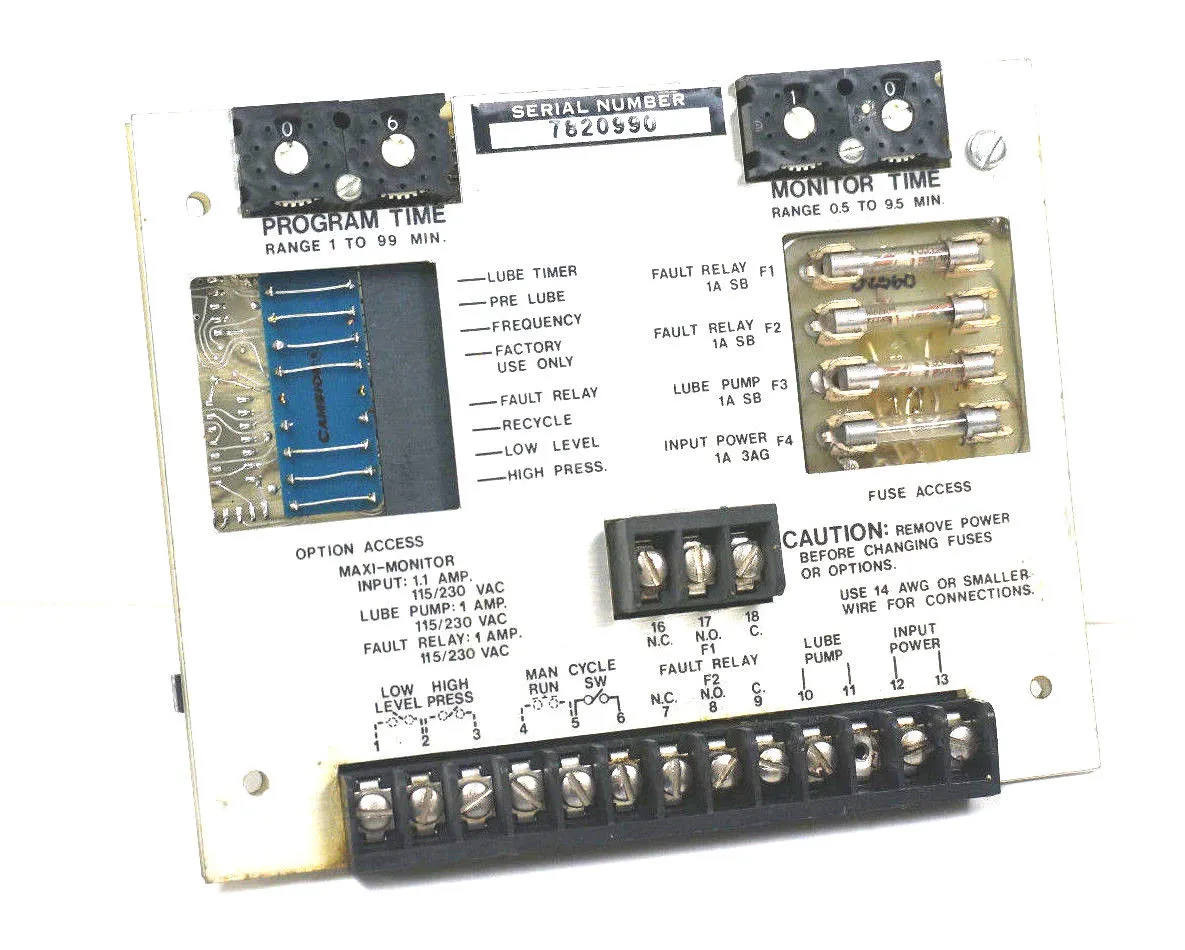 USED TRABON 512C14802-001 LUBRICATION MONITOR PC BOARD REV. A, 512C14802001