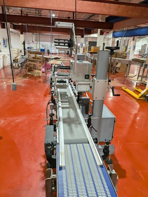 Universal Top and Bottom Label Applicator with Top-and-Bottom Transport Conveyor