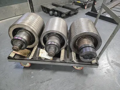 (3) OD Grind Drum Spindle w/ Cart