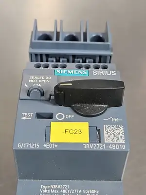Siemens 3RV2721-4BD10 Circuit Breaker Loc4C3