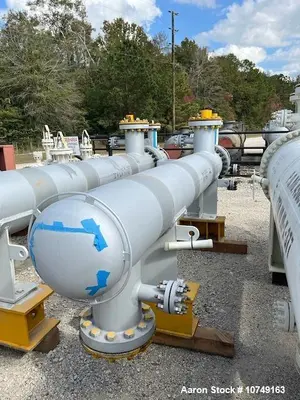 Used 234 Sq Ft Heat Exchanger, Duplex 2205 Tubes, 316L Stainless Shell, 130 Tube Holes