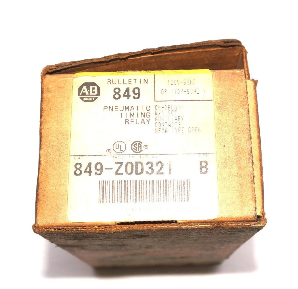 NEW ALLEN BRADLEY 849-ZOD321 TIMING RELAY SER. B 849ZOD321