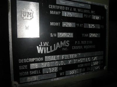 USED J.W. WILLIAMS 2002