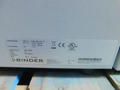 Used BINDER BF115UL Miscellaneous Laboratory Equipment Texas US | Aucto #1459874