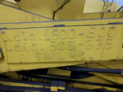 8500 LB 4.25 TON LUDWIG BONNHOFF MODEL 610 DOUBLE RIM VERTICAL COIL LIFTING TONG SCISSOR TYPE COIL LIFT: STOCK #14205