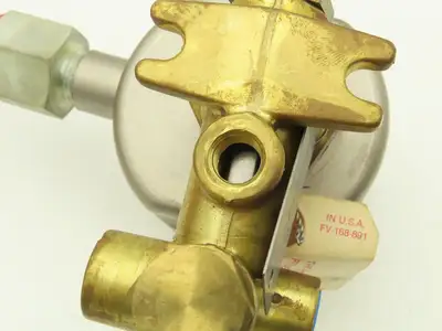 Asco 206 381 3RF Bronze Solenoid Valve Air or Inert Gas 2-Way 1/4" NPT 125VDC