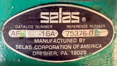 SELAS AFS-16A Parts - Combustion System Components | Heat Treat Equipment Co. (2)