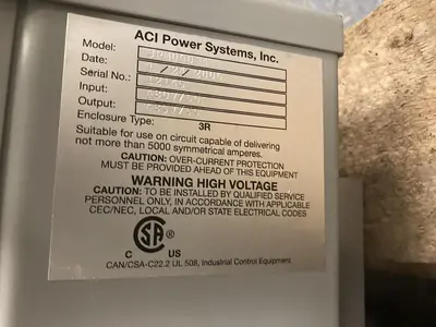 Used ACI _UNKNOWN_ Miscellaneous Equipment (Electrical & Power) | Surplus Asset Holdings #1203492